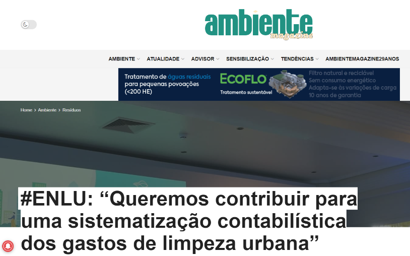 #ENLU: “Queremos contribuir para uma sistematização contabilística dos gastos de limpeza urbana”